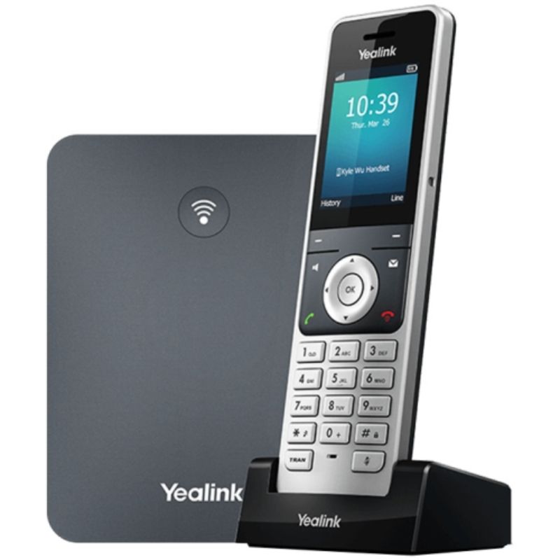 Yealink W76P DECT Cordless VoIP Phone - Wall Mountable, Supports Up to 10 Handsets