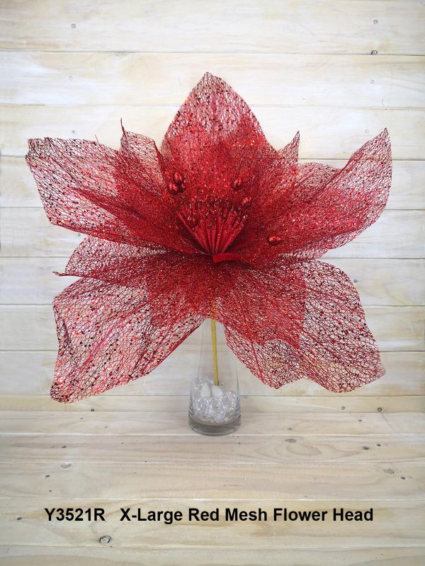 Flower-50cmMesh Flower X-Large  Gold