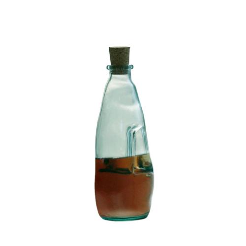 GREEN HOUSE OIL/VINEGAR BOTTLE WITH CORK -  T&G