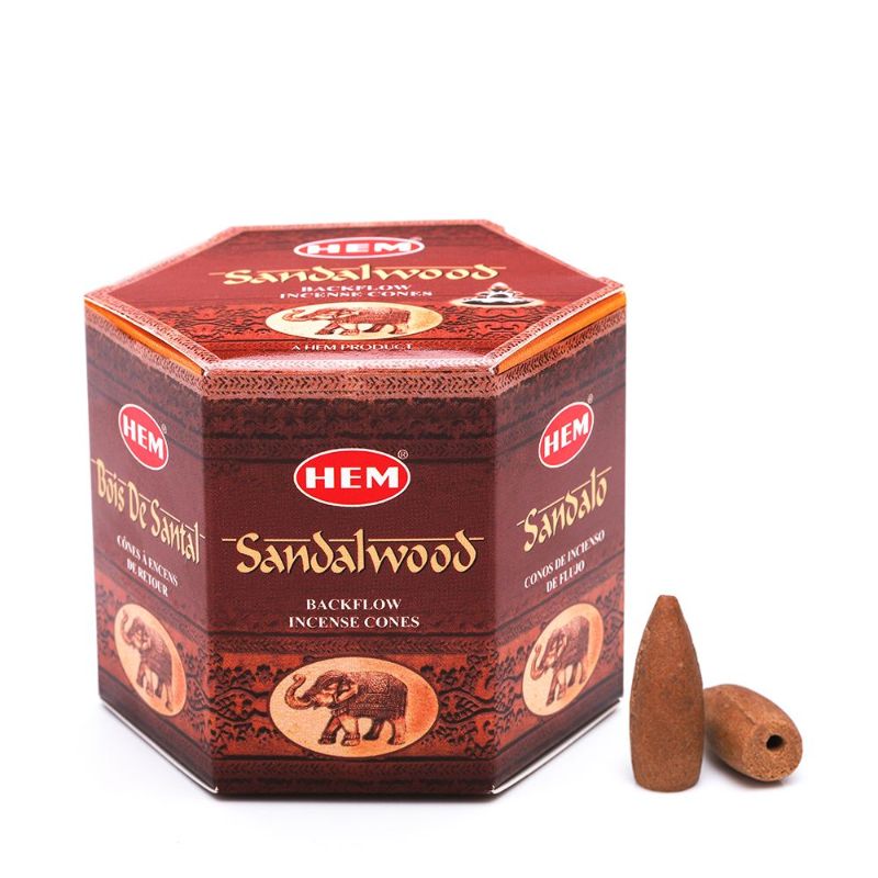 Backflow Cones - Sandalwood (12 Packs)