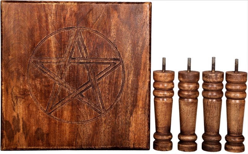Altar Table - Pentacle Light Mango Wood (35cm)