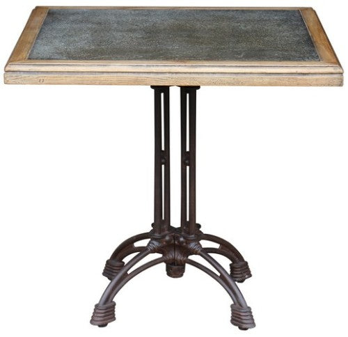 CafeTable - Square  With Zinc Top - 80cm