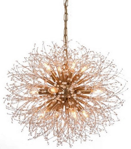 Chandelier -Iron In Hairline Brass Plated 70cm