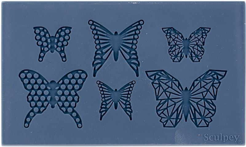 SILICONE BAKEABLE MOULD - SCULPEY GEO BUTTERFLY