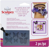 SILICONE BAKEABLE MOULD - SCULPEY GEO BUTTERFLY
