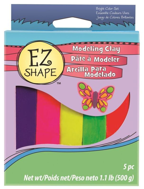 SCULPEY EZ SHAPE MODELING CLAY SET OF 5 - BRIGHT COLOUR