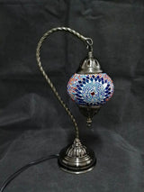 Turkish Mosaic Lamp 3 - Swan Neck Multicolour (37cm)