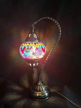 Turkish Mosaic Lamp 4 - Swan Neck Multicolour (37cm)