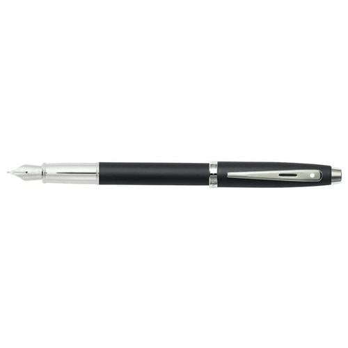 Sheaffer 100 Fountain Pen Matte Black Chrome Trim