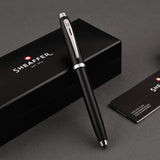 Sheaffer 100 Fountain Pen Matte Black Chrome Trim