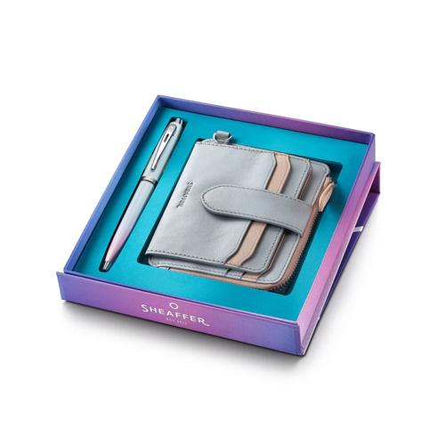 Sheaffer 100 Expressions Gradient Ballpoint Pen & Leather Wallet