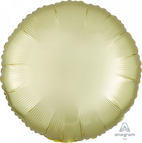 45cm Standard Balloon HX Satin Luxe Pastel Yellow Circle