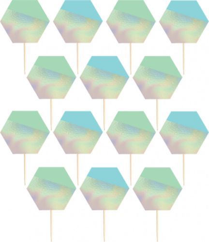 Pack of 24 shimmering iridescent picks for elevating appetizers and snacks at any celebration.