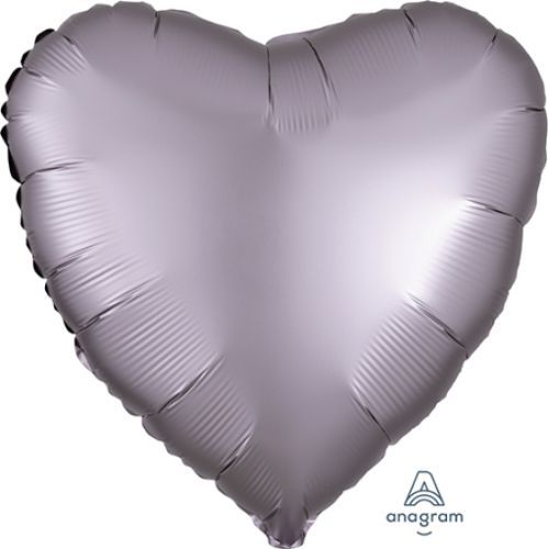 45cm Standard Balloon HX Satin Luxe Greige Heart