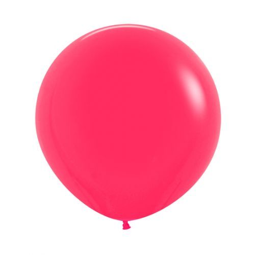 Pack of 3 vibrant 60cm raspberry latex balloons, perfect for decorations at parties and events.