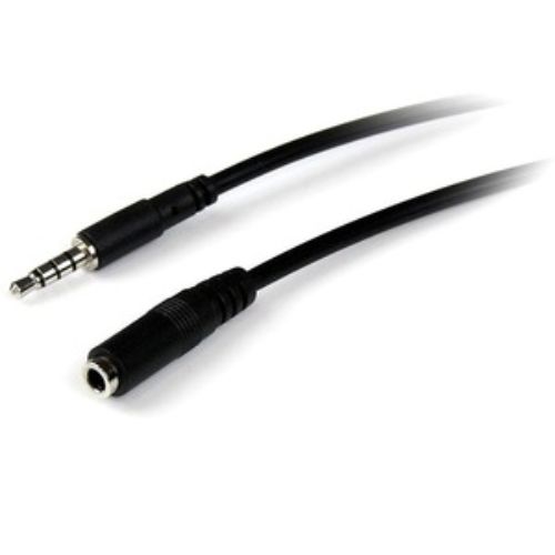 StarTech.com 1m TRRS headset extension cable for clear audio, connects 3.5mm male to female devices, durable design.