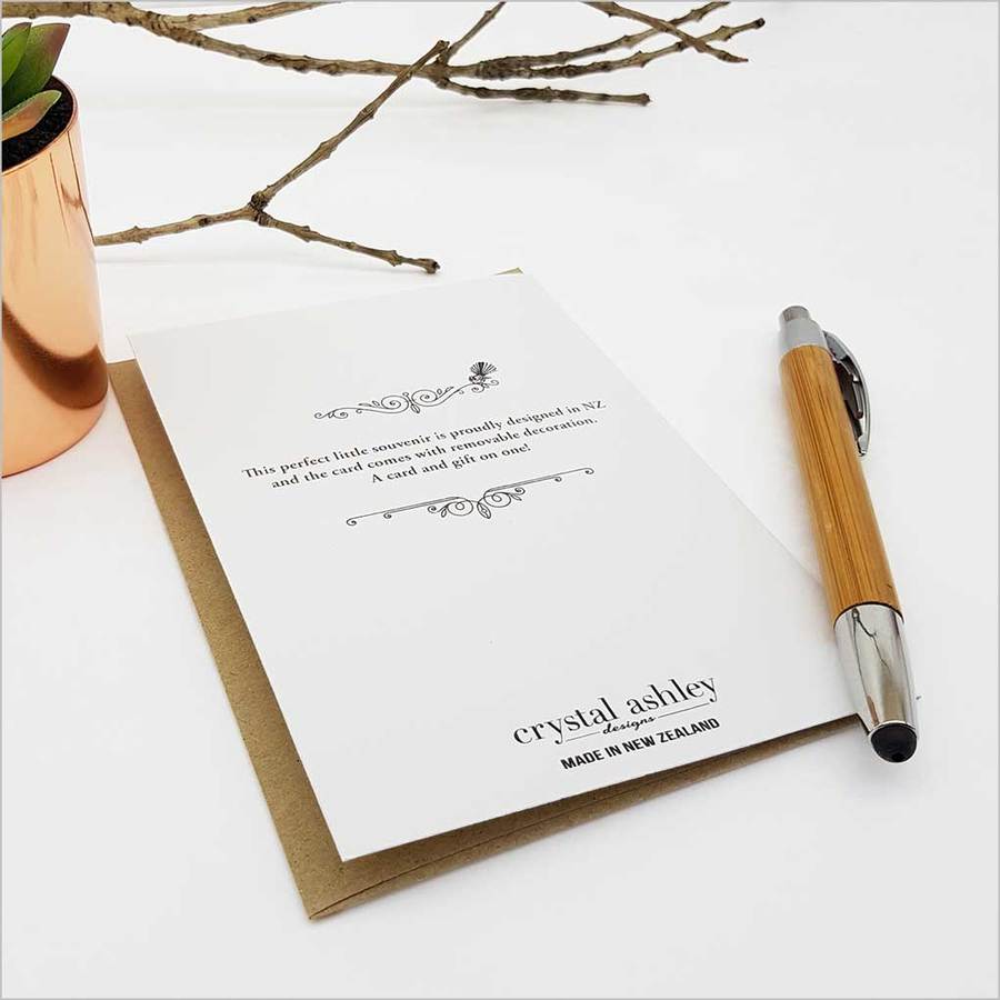 Greeting Card with Embellishment: Pohutukawa Bouquet