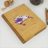 Bamboo Journal: Printed White Floral Kiwi - Journals