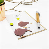 Greeting Card with Embellishment: Kiwi