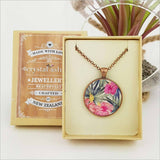 Circle Necklace: Hibiscus (Printed MOP) - Jewellery/J Stand