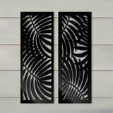 Wall Art - Large Panel Triple Palm (Black)