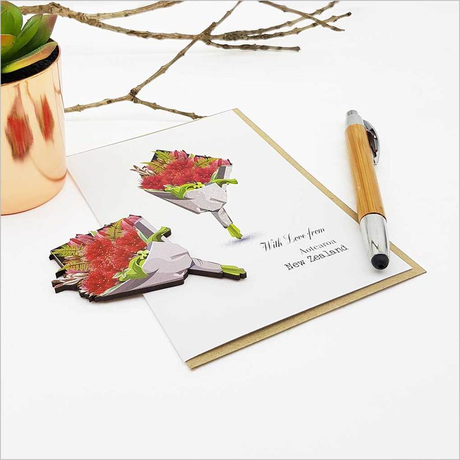 Greeting Card with Embellishment: Love You (Birds)