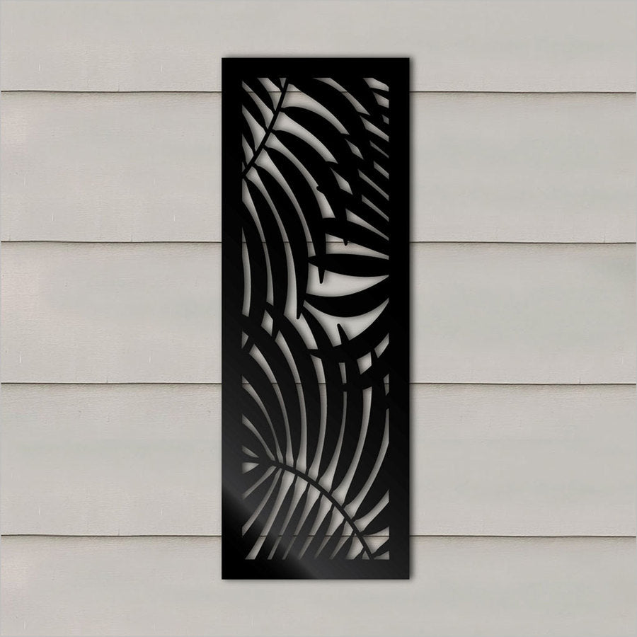 Wall Art - Large Panel Triple Palm (Black)