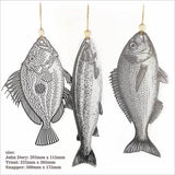 Printed Vintage Fish Set