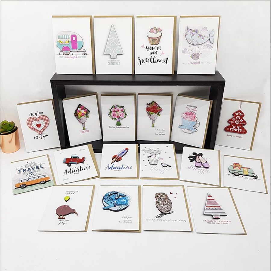 Greeting Card with Embellishment: Whale - Greeting Cards