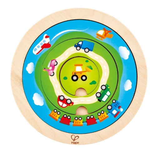 Hape  - Spinning Transport Puzzle - Wooden