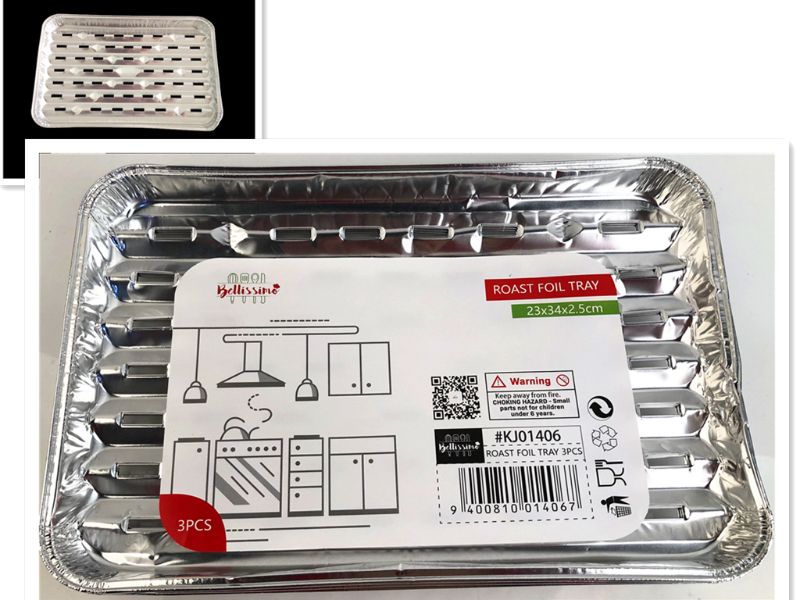 ROAST FOIL TRAY - 23 x 34 x 2.5CM (18pcs)