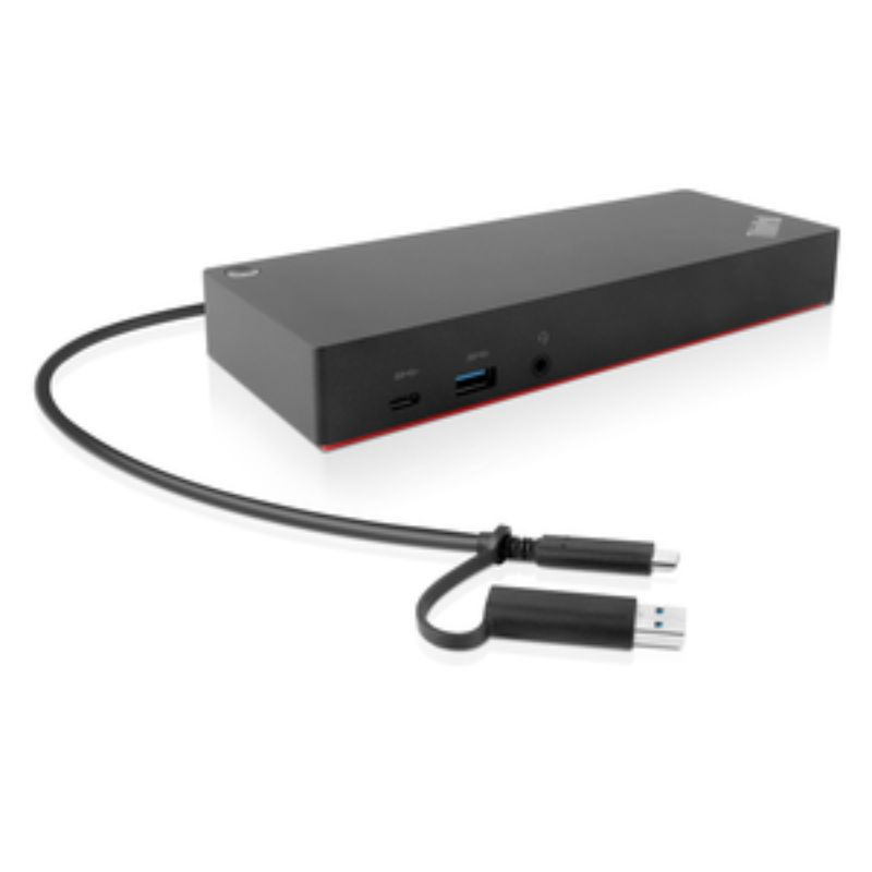 Lenovo USB-C Docking Station - 6 USB Ports, Dual HDMI & DisplayPort, 4K Resolution