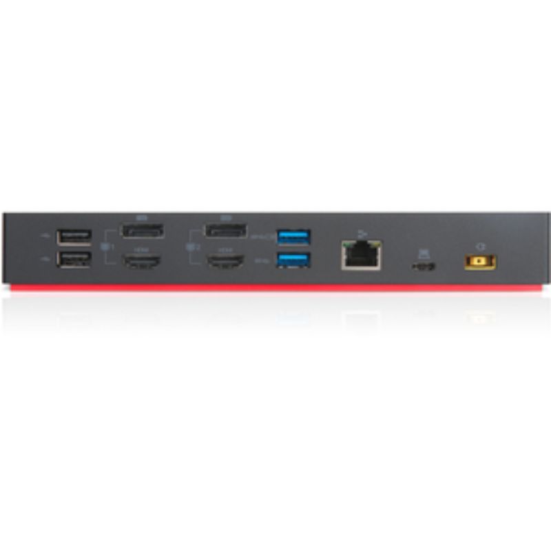 Lenovo USB-C Docking Station - 6 USB Ports, Dual HDMI & DisplayPort, 4K Resolution