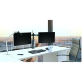 Kensington SmartFit Dual Monitor Desk Mount - Ergonomic Arm for 2 Screens - 32" Support - Black