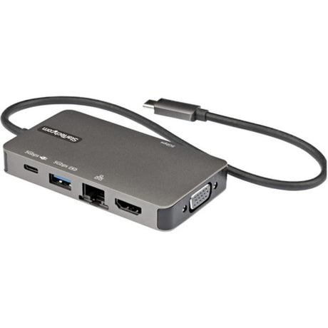 StarTech.com USB-C Docking Station with 100W Power Delivery, 4K video output, 3 USB ports, and Gigabit Ethernet for versatile connectivity.