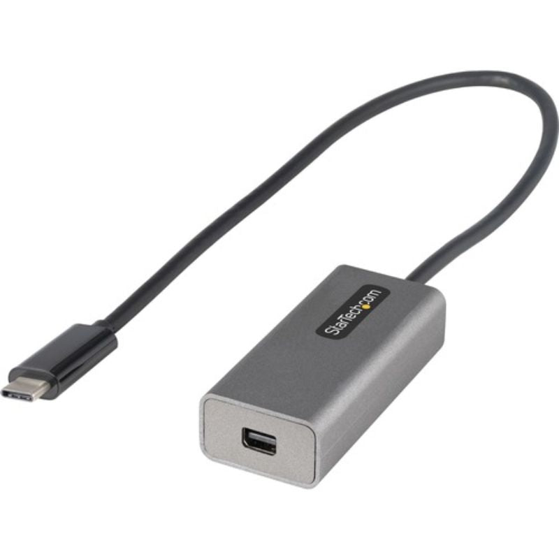 StarTech USB-C to Mini DisplayPort Adapter with 12-inch cable, outputs 4K @ 60Hz resolution for seamless connectivity.