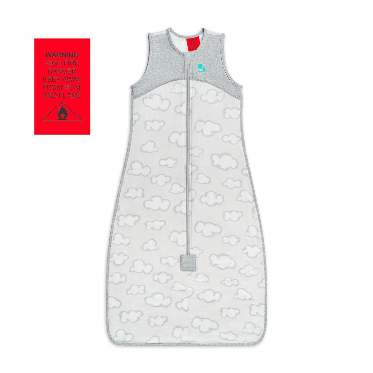 Love to Dream Sleep Bag Organic Lite 0.2 TOG - Clouds Grey - 18-36m