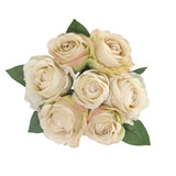 Artificial / Faux Flowers - Rose Bouquet Champagne