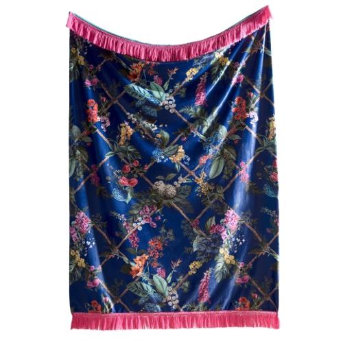 Laurence Llewelyn-Bowen -  Cotswold Fantasia Navy 130x180cm Throw
