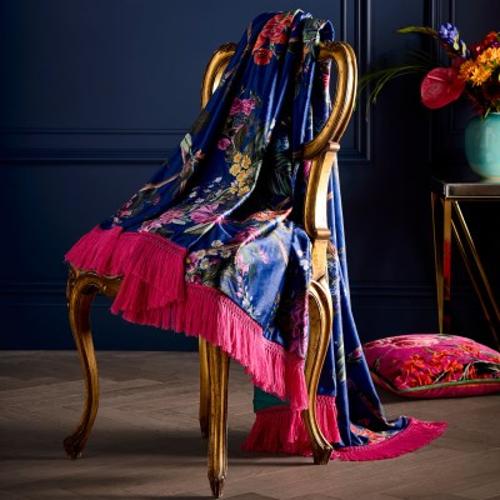 Laurence Llewelyn-Bowen -  Cotswold Fantasia Navy 130x180cm Throw