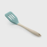 Taylors Silicone Slotted Turner 28cm - Buttermilk/Turquoise