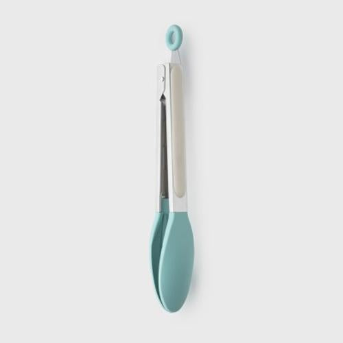 Taylors Stainless Steel Tongs 23cm - Buttermilk/Turquoise