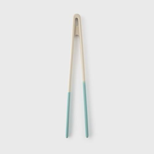 Taylors Silicone Tongs 29cm - Buttermilk/Turquoise