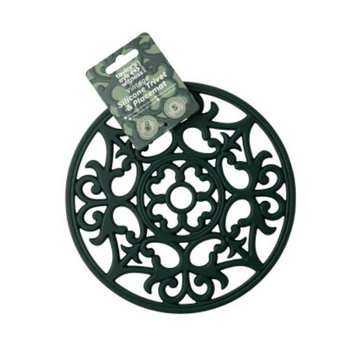 Taylors Vintage Round Silicone Trivet & Placemat - Green
