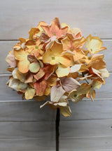 Artificial Hydrangea Stem - Dry Look (Orange)