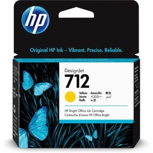 HP 712 29-ml Yellow DesignJet Ink Cartridge (3ED69A)
