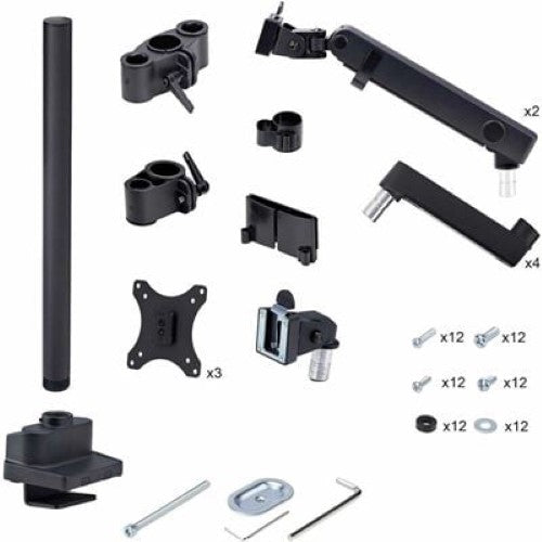 Triple Monitor Desk Mount 27in Screens