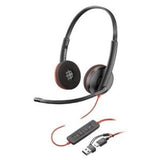HP Poly Blackwire 3220 Stereo USB-C Headset +USB-C/A Adapter (8X228AA)