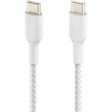 Belkin 15cm USB-C TO USB-C BOOSTCHARGE CABLE, BRAIDED, WHITE (CAB004BT0MWH)
