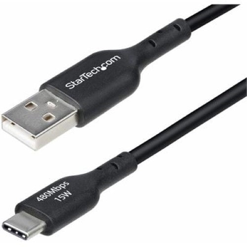 1m USB-A to USB-C Charging Cable Black